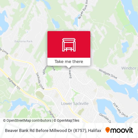 Beaver Bank Rd Before Millwood Dr (8757) map
