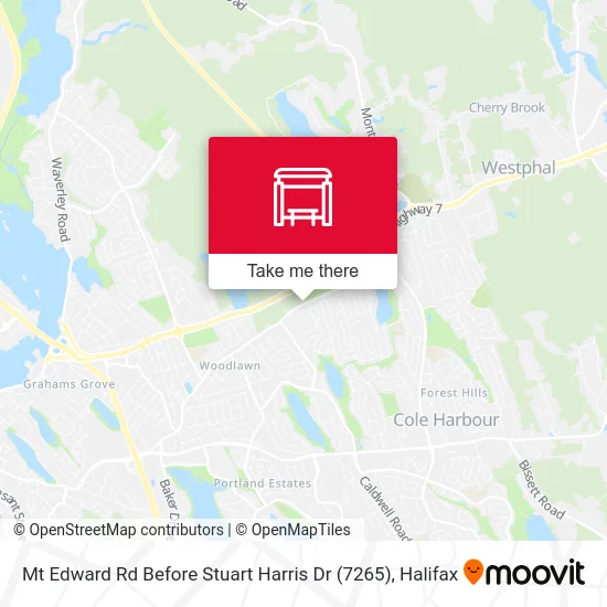 Mt Edward Rd Before Stuart Harris Dr (7265) map