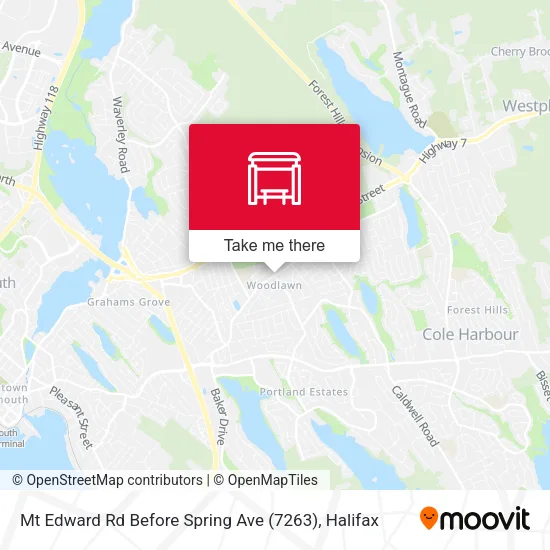 Mt Edward Rd Before Spring Ave (7263) map