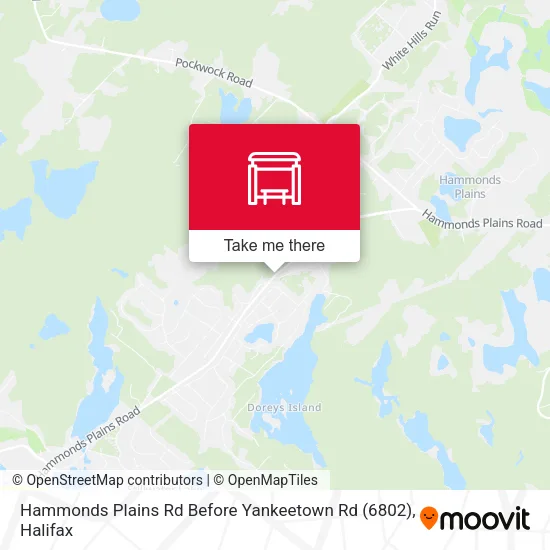 Hammonds Plains Rd Before Yankeetown Rd (6802) map