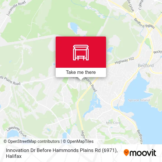 Innovation Dr Before Hammonds Plains Rd (6971) map