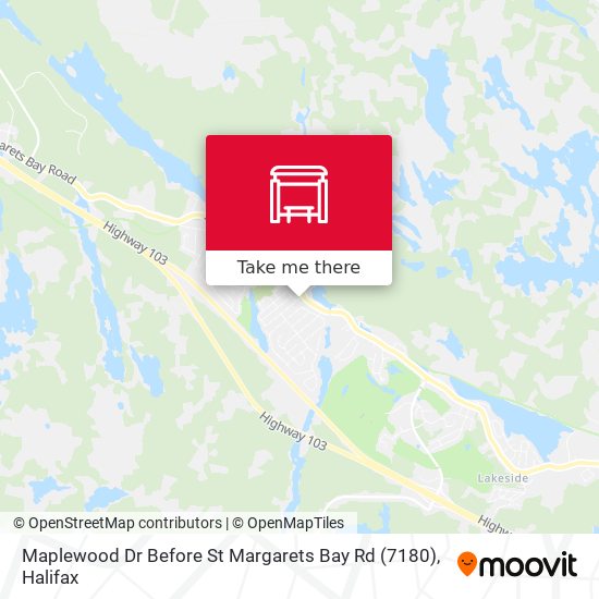 Maplewood Dr Before St Margarets Bay Rd (7180) map