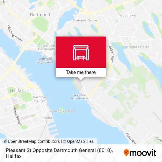 Pleasant St Opposite Dartmouth General (8010) map