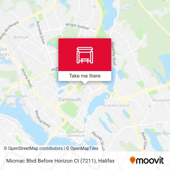 Micmac Blvd Before Horizon Ct (7211) map
