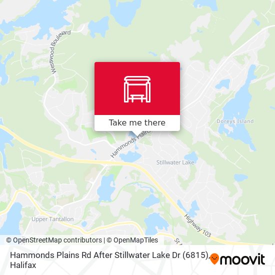 Hammonds Plains Rd After Stillwater Lake Dr (6815) plan