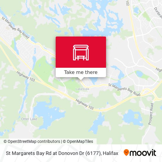 St Margarets Bay Rd at Donovon Dr (6177) map