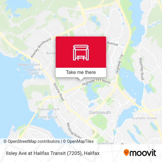 Ilsley Ave at Halifax Transit (7205) map