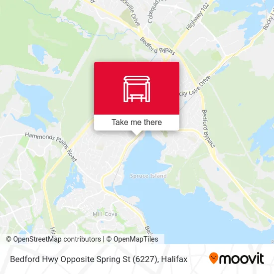 Bedford Hwy Opposite Spring St (6227) map