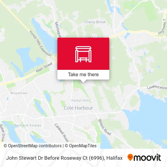 John Stewart Dr Before Roseway Ct (6996) map