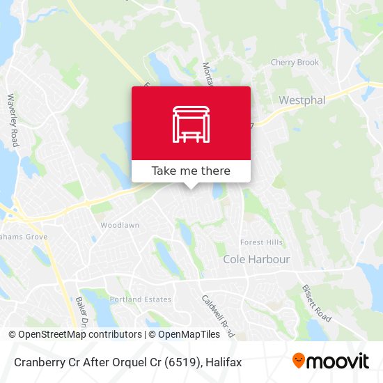Cranberry Cr After Orquel Cr (6519) map