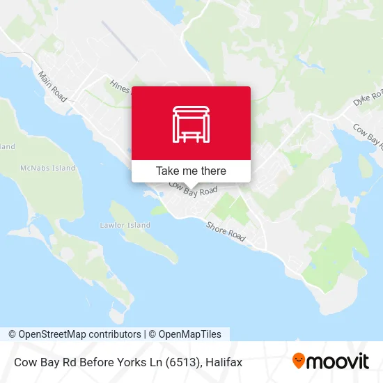 Cow Bay Rd Before Yorks Ln (6513) map