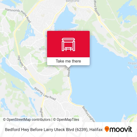 Bedford Hwy Before Larry Uteck Blvd (6239) map
