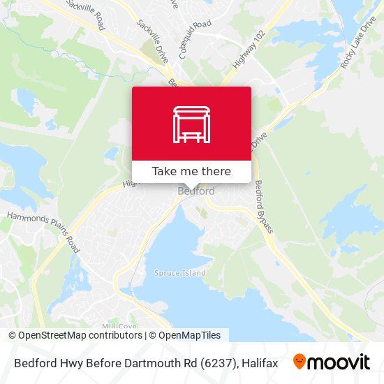 Bedford Hwy Before Dartmouth Rd (6237) map