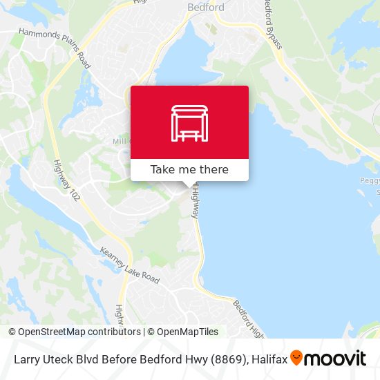 Larry Uteck Blvd Before Bedford Hwy (8869) map