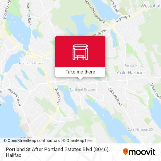 Portland St After Portland Estates Blvd (8046) map