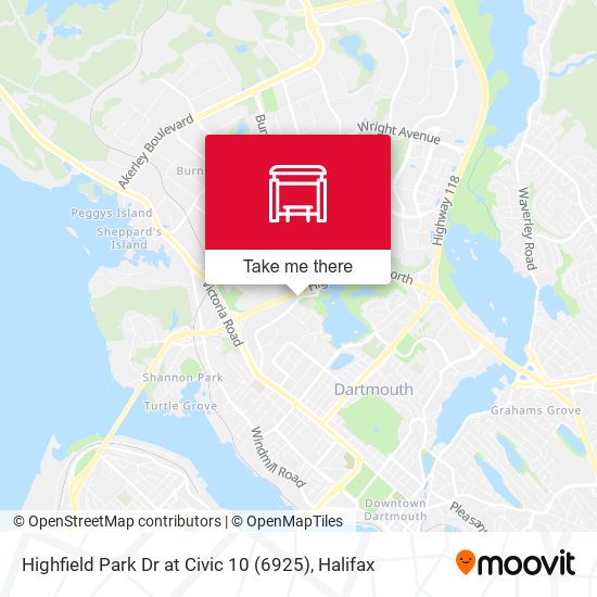 Highfield Park Dr at Civic 10 (6925) map