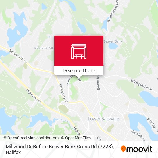 Millwood Dr Before Beaver Bank Cross Rd (7228) map