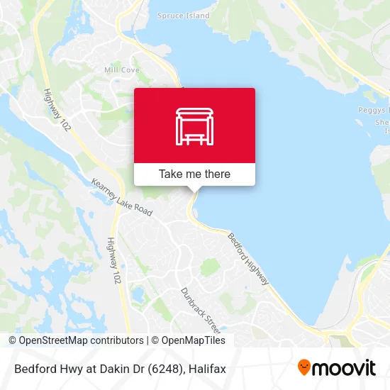 Bedford Hwy at Dakin Dr (6248) map