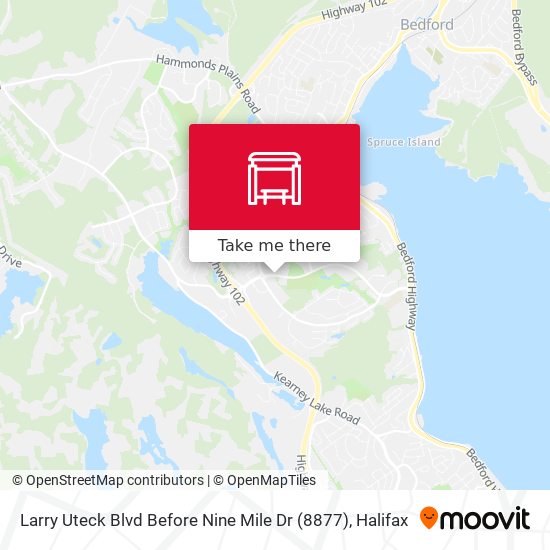 Larry Uteck Blvd Before Nine Mile Dr (8877) map