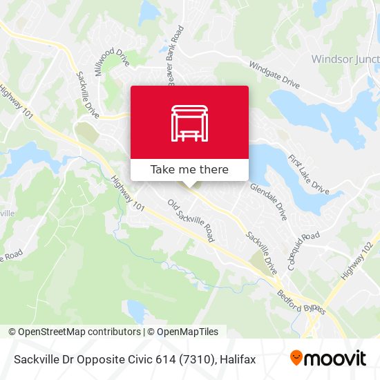 Sackville Dr Opposite Civic 614 (7310) map