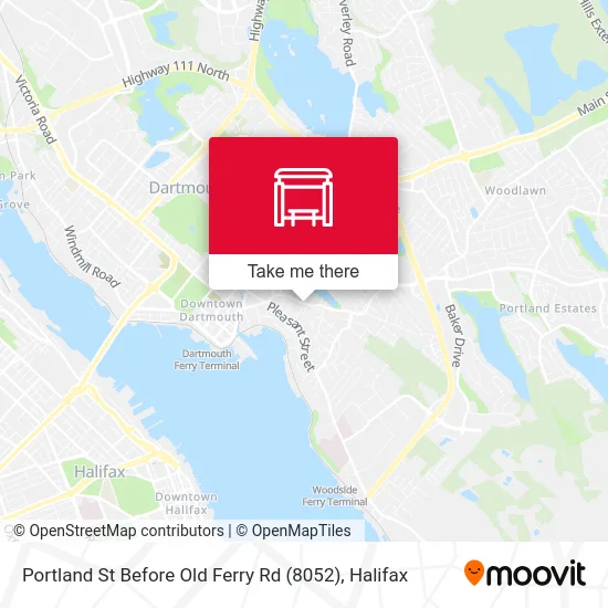Portland St Before Old Ferry Rd (8052) map