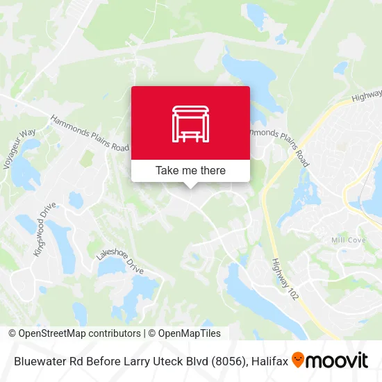 Bluewater Rd Before Larry Uteck Blvd (8056) map