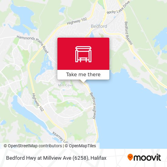 Bedford Hwy at Millview Ave (6258) map