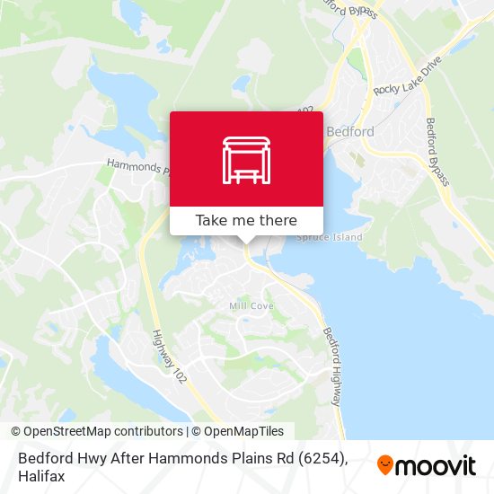 Bedford Hwy After Hammonds Plains Rd (6254) map