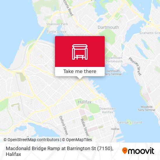 Macdonald Bridge Ramp at Barrington St (7150) map