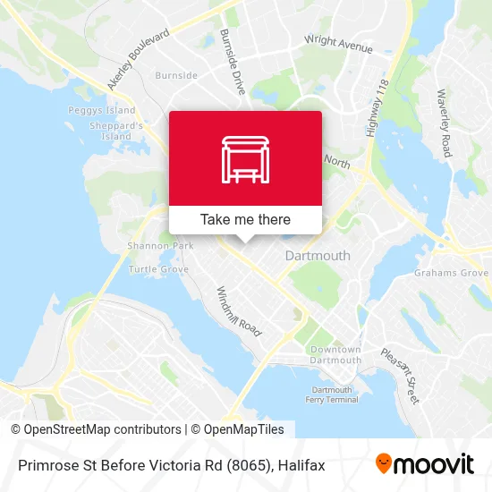Primrose St Before Victoria Rd (8065) map