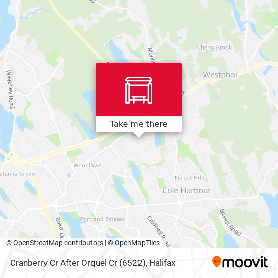 Cranberry Cr After Orquel Cr (6522) map