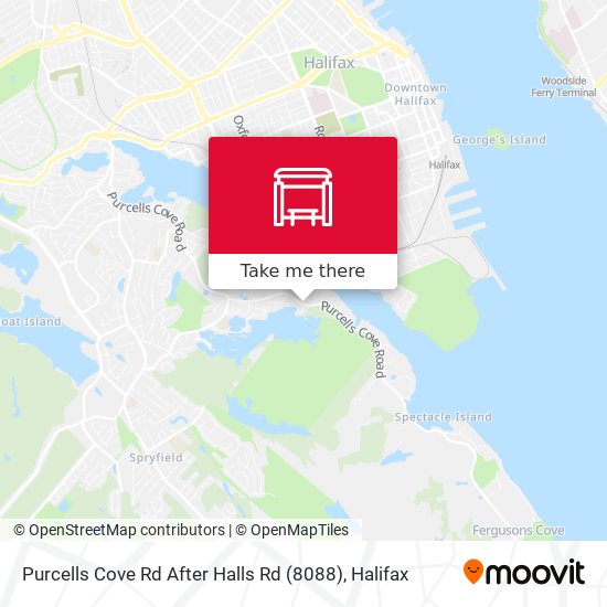 Purcells Cove Rd After Halls Rd (8088) map