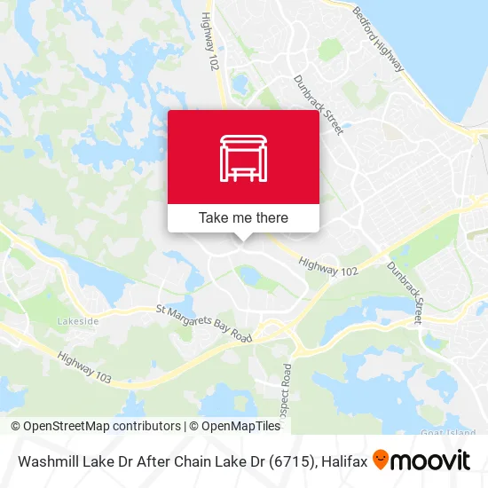 Washmill Lake Dr After Chain Lake Dr (6715) map