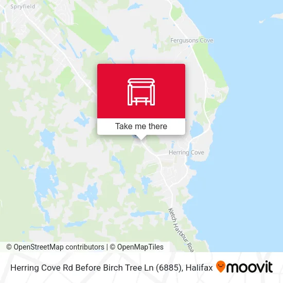 Herring Cove Rd Before Birch Tree Ln (6885) map