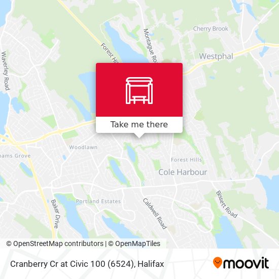 Cranberry Cr at Civic 100 (6524) map