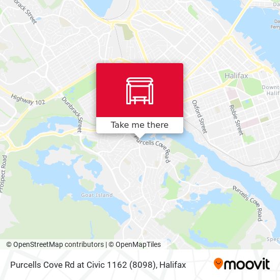 Purcells Cove Rd at Civic 1162 (8098) map