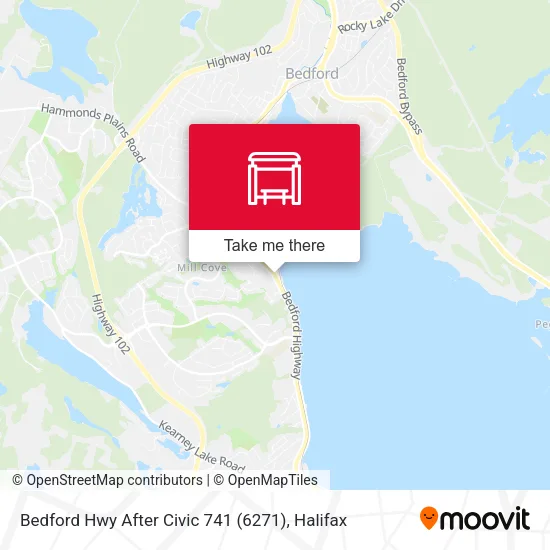 Bedford Hwy After Civic 741  (6271) map