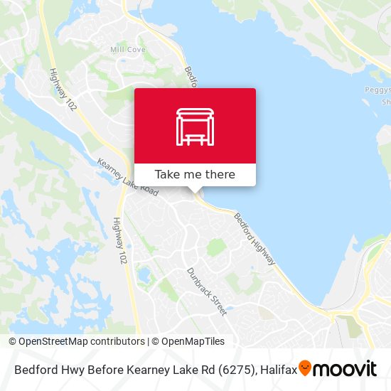 Bedford Hwy Before Kearney Lake Rd (6275) map