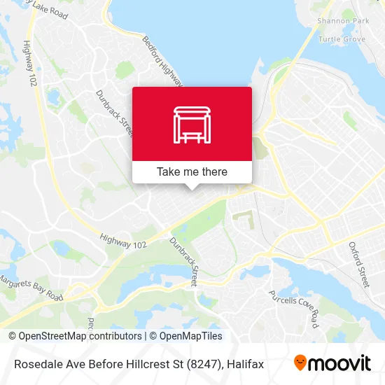 Rosedale Ave Before Hillcrest St (8247) map