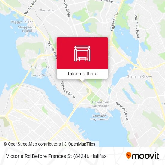 Victoria Rd Before Frances St (8424) map