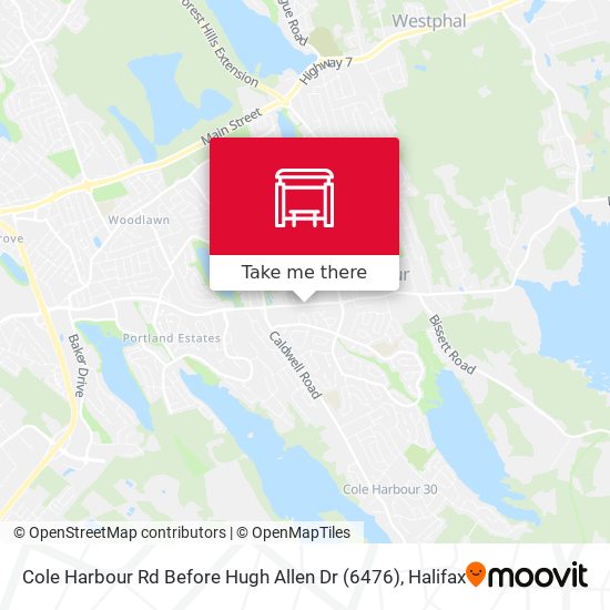 Cole Harbour Rd Before Hugh Allen Dr (6476) map