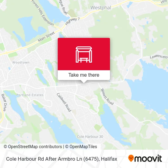 Cole Harbour Rd After Armbro Ln (6475) map