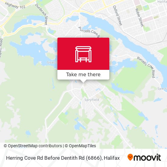 Herring Cove Rd Before Dentith Rd (6866) map