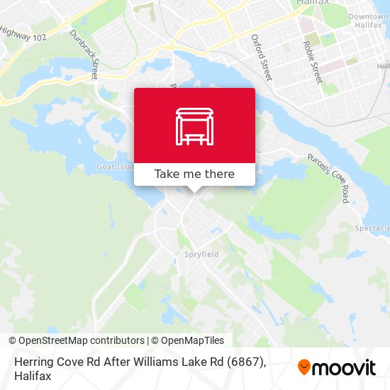 Herring Cove Rd After Williams Lake Rd (6867) map