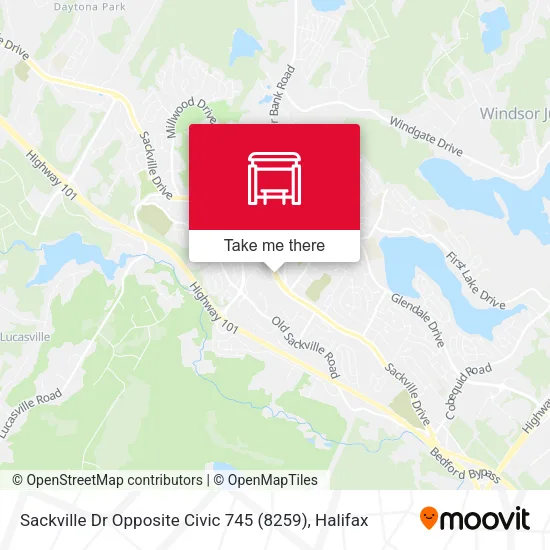 Sackville Dr Opposite Civic 745 (8259) map