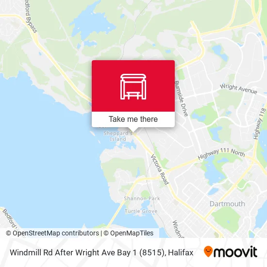 Windmill Rd After Wright Ave Bay 1 (8515) map