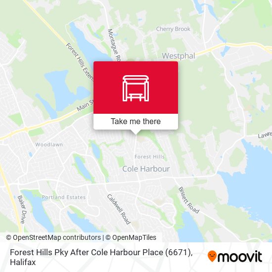 Forest Hills Pky After Cole Harbour Place (6671) map
