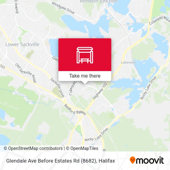 Glendale Ave Before Estates Rd (8682) map