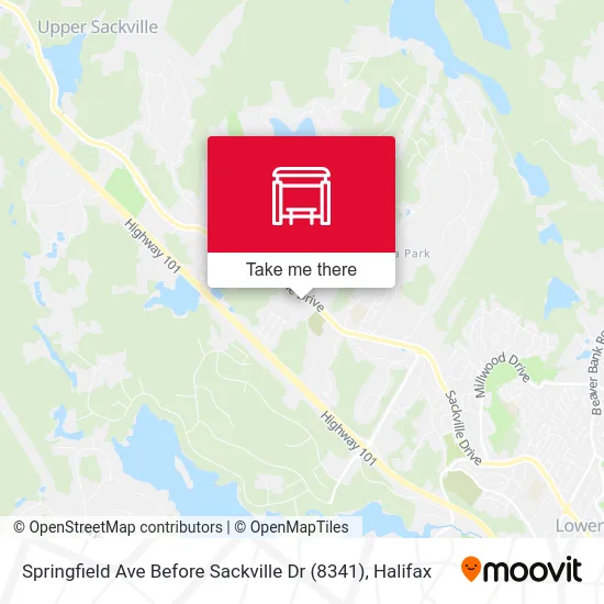 Springfield Ave Before Sackville Dr (8341) map