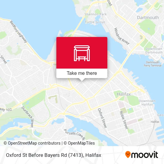 Oxford St Before Bayers Rd (7413) map